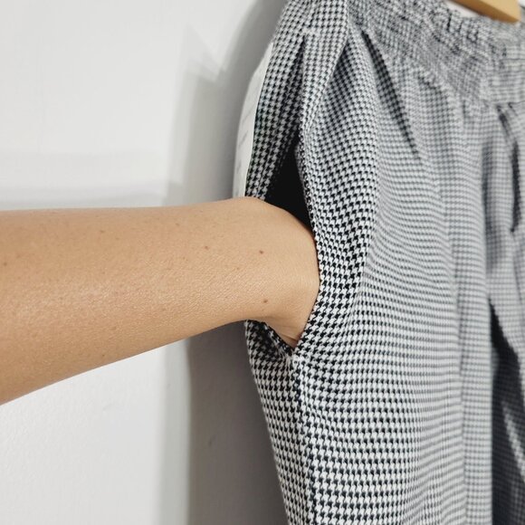 Mobb Women's Black White Plaid Checkered Elastic Weight High Rise Pant S,M,3XL - Picture 4 of 16